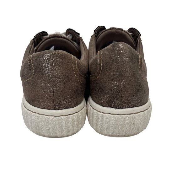 Clarks Collection Lace-Up Sneakers Perforated Metallic Brown Bronze Leather 8 - Picture 11 of 16